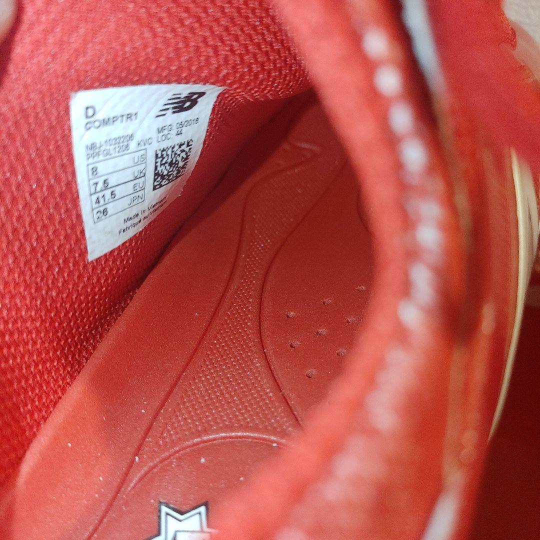 ニューバランス　野球　26.0センチ　スパイク　レッド　ポイント　未使用