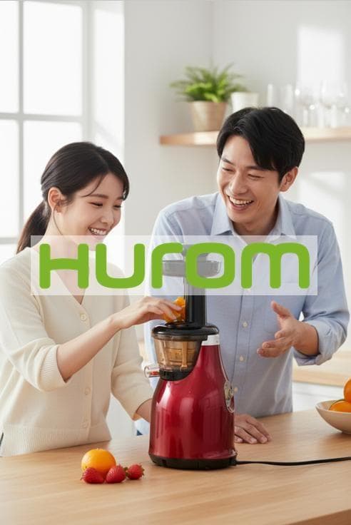 ●ヒューロム スロージューサー●HU-300-R●圧縮搾り●HUROM