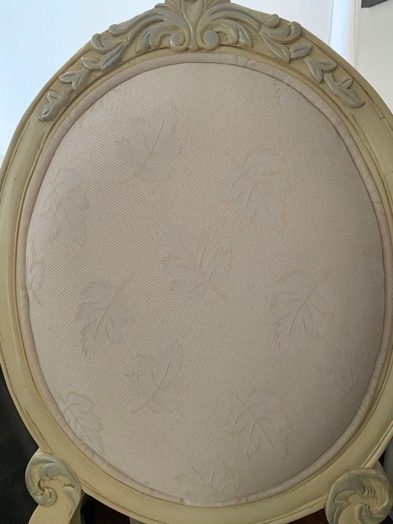 ジェシカマクリントック チェア 椅子 アンティーク ロココ　白　輸入　ホワイト