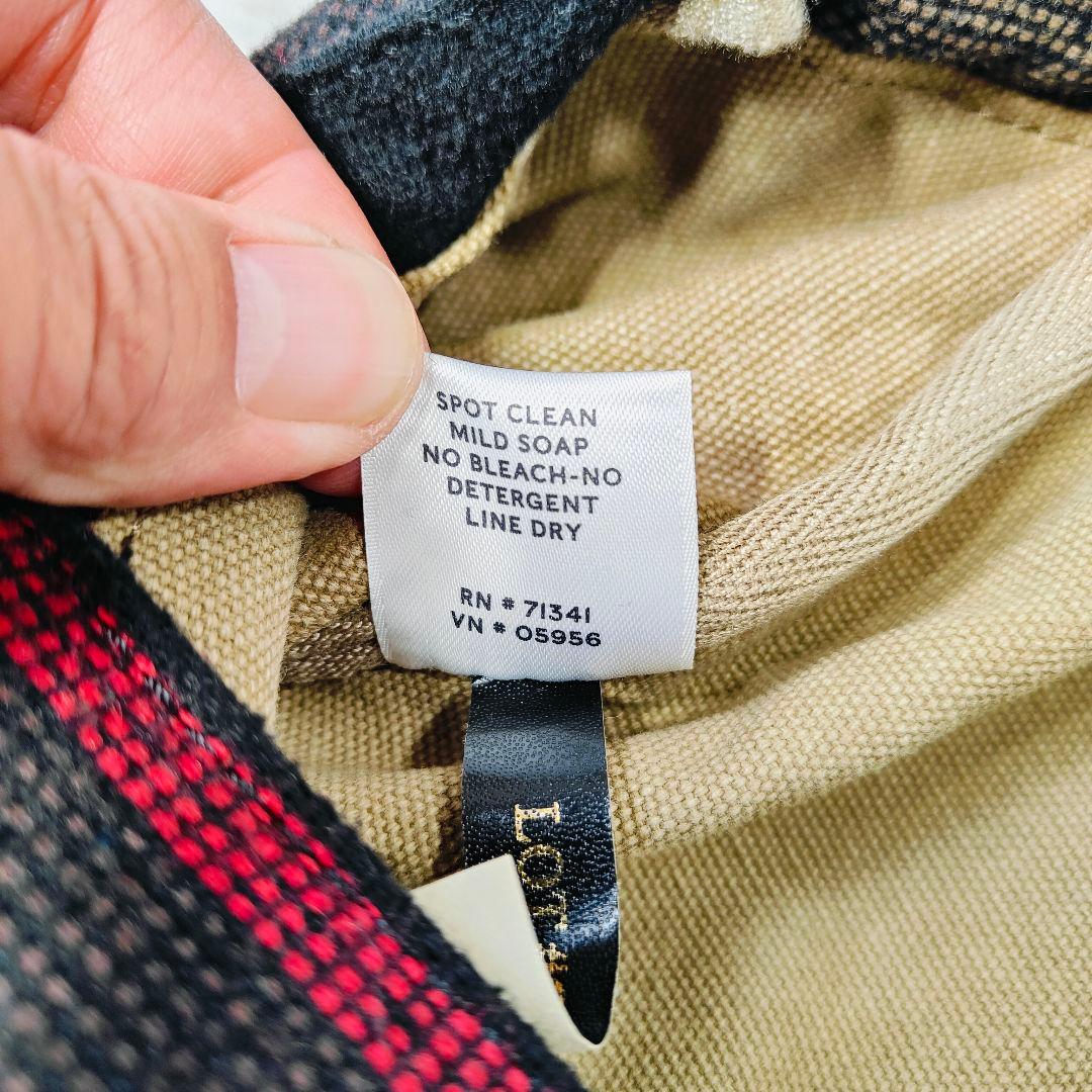 エルエルビーン 90年代ツイードレザー メッセンジャーバッグ　茶　ボーダー