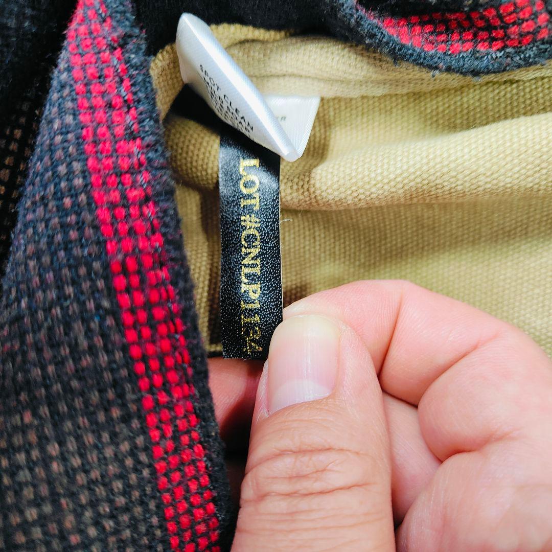 エルエルビーン 90年代ツイードレザー メッセンジャーバッグ　茶　ボーダー