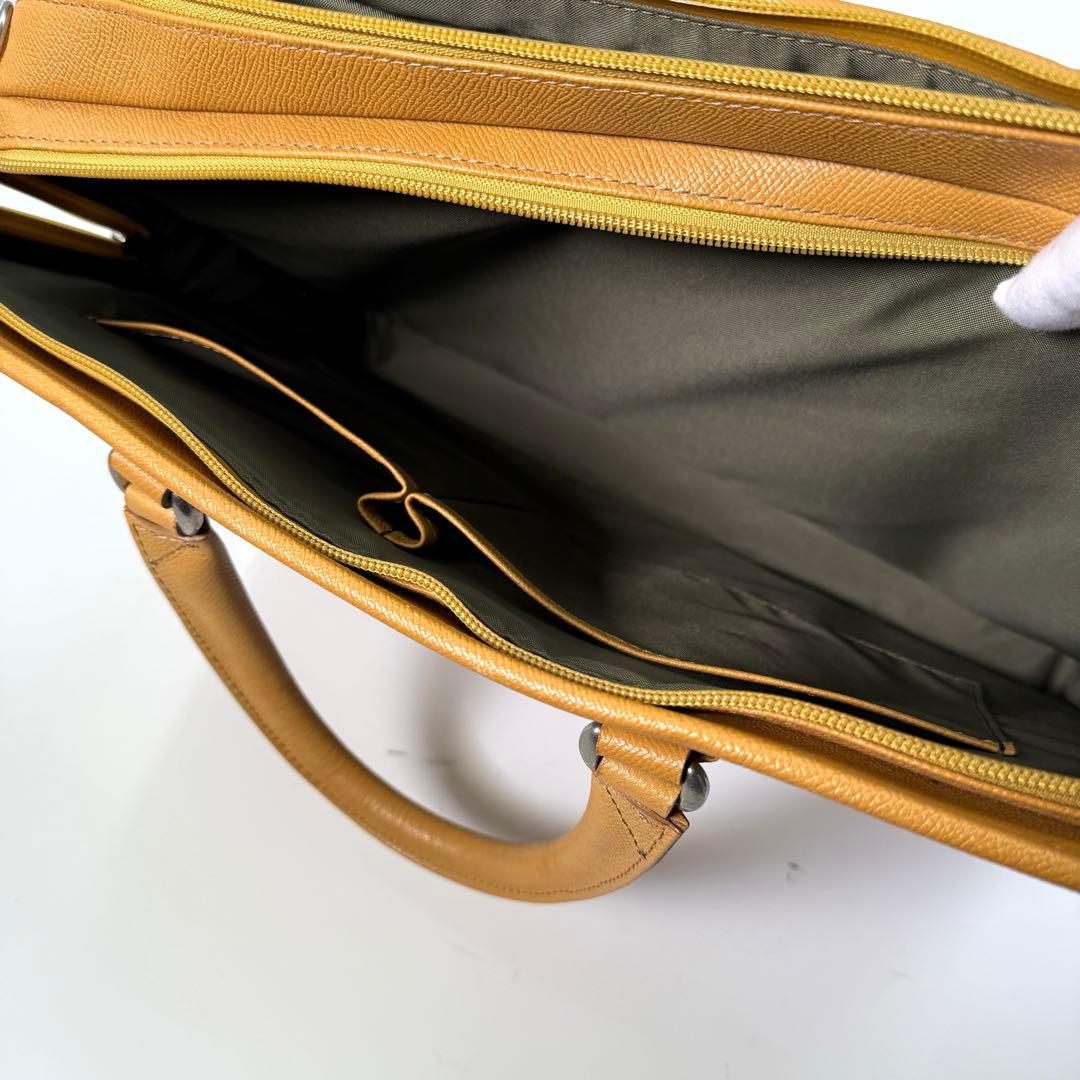 《美品》INDEED インディード ビジネスバック ブリーフケース 収納多め