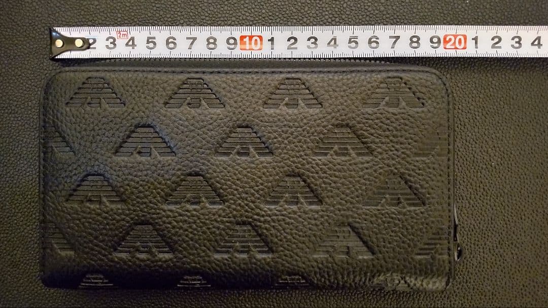 ARMANI アルマーニ 長財布 レザーウォレット 黒 [並行輸入品]