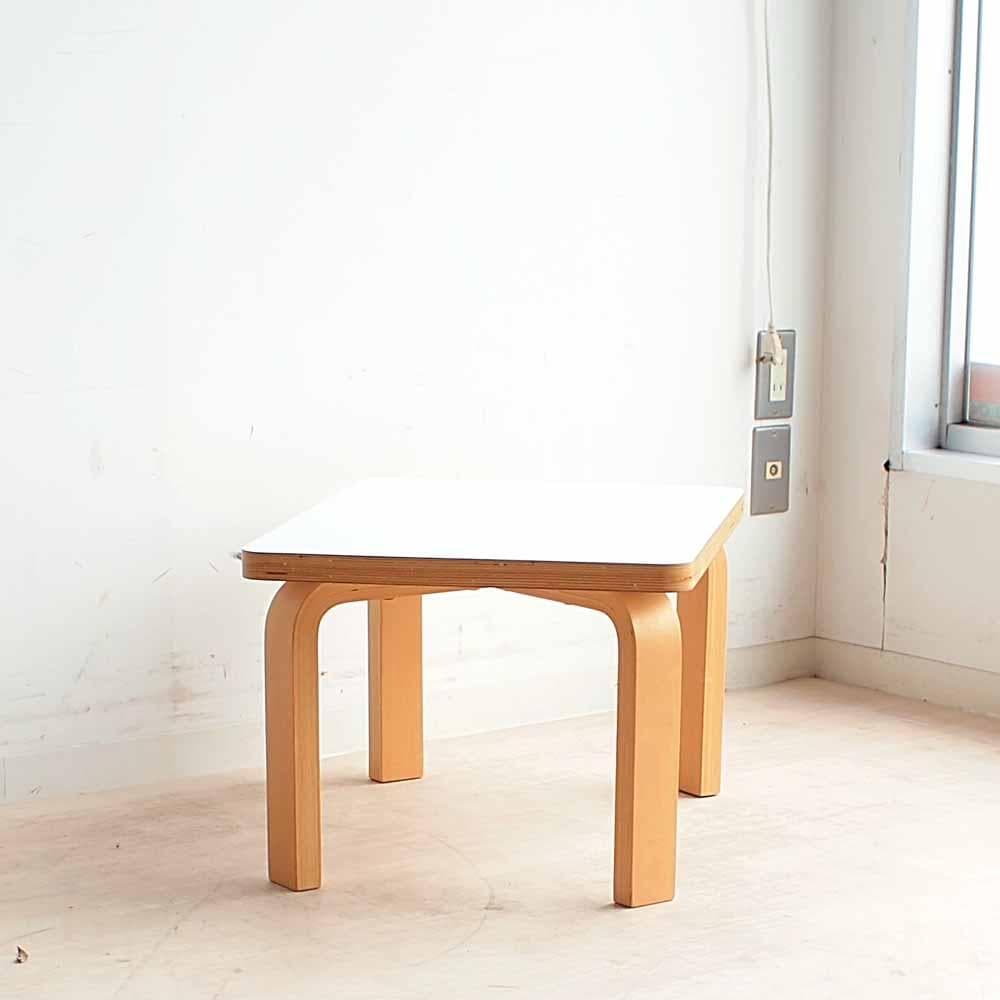 ホワイト天板 プライウッド ローテーブル ZR24310