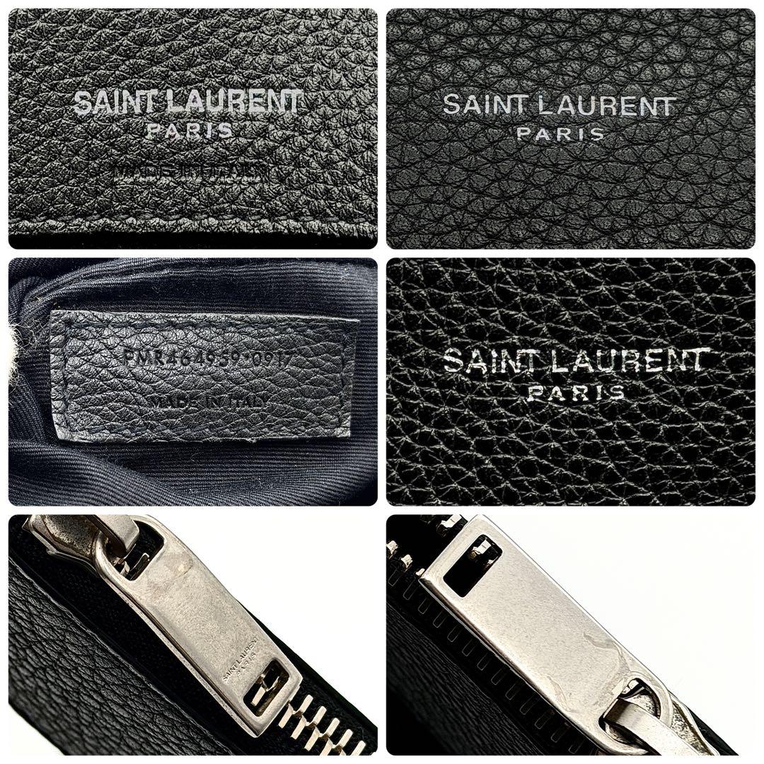 【現行品】サンローラン サックドジュール レザー ハンドバッグ A4収納 黒