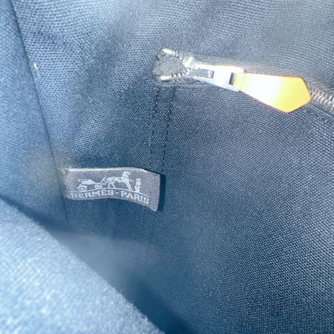 HERMES エルメス フールトゥMM トワル メンズ ハンドバッグ ブラック