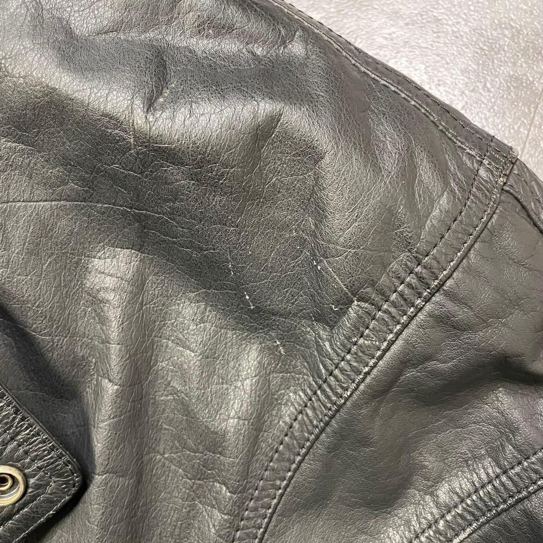 90s A-2 ブラックレザー フライトジャケット L 牛革