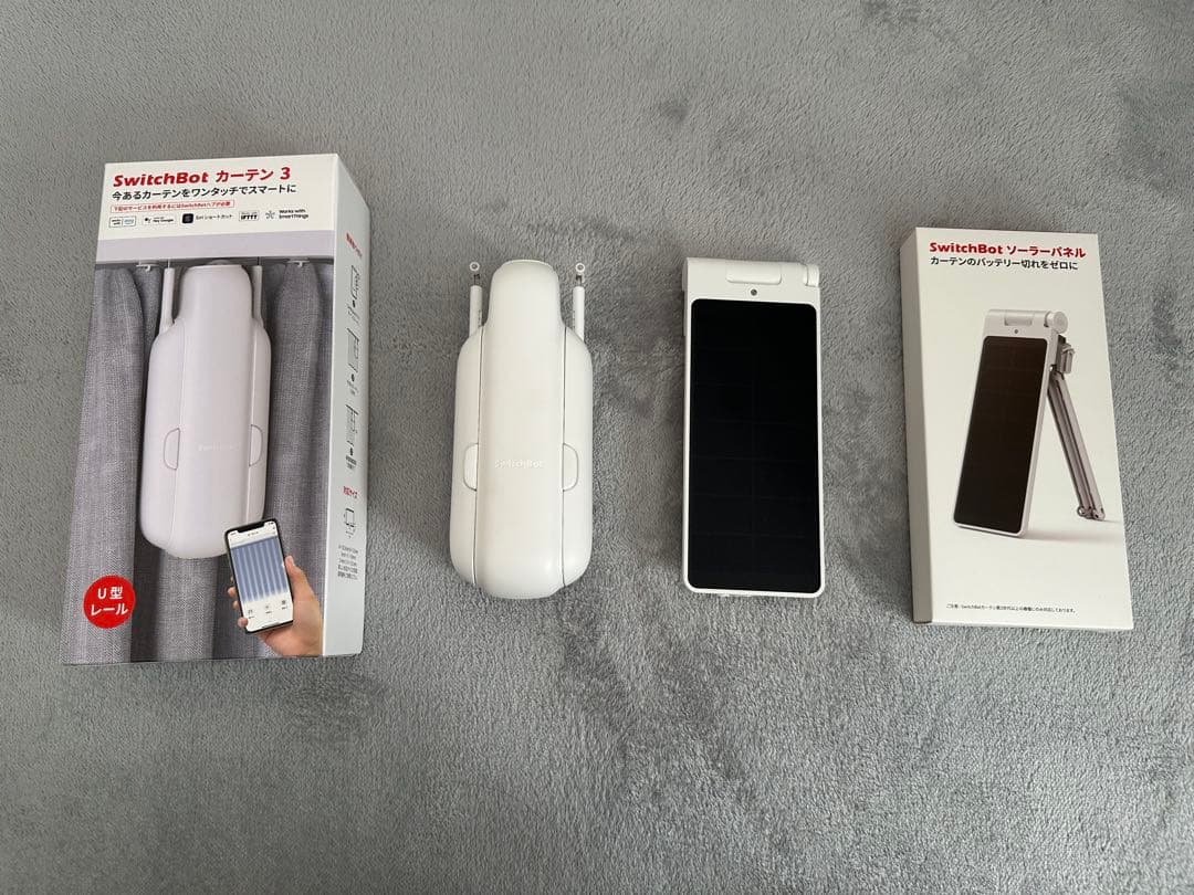 【中古品】SwitchBot カーテン 3 本体+ ソーラーパネルセット