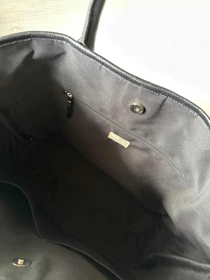 beams ブラック大容量　肩がけトートバッグ