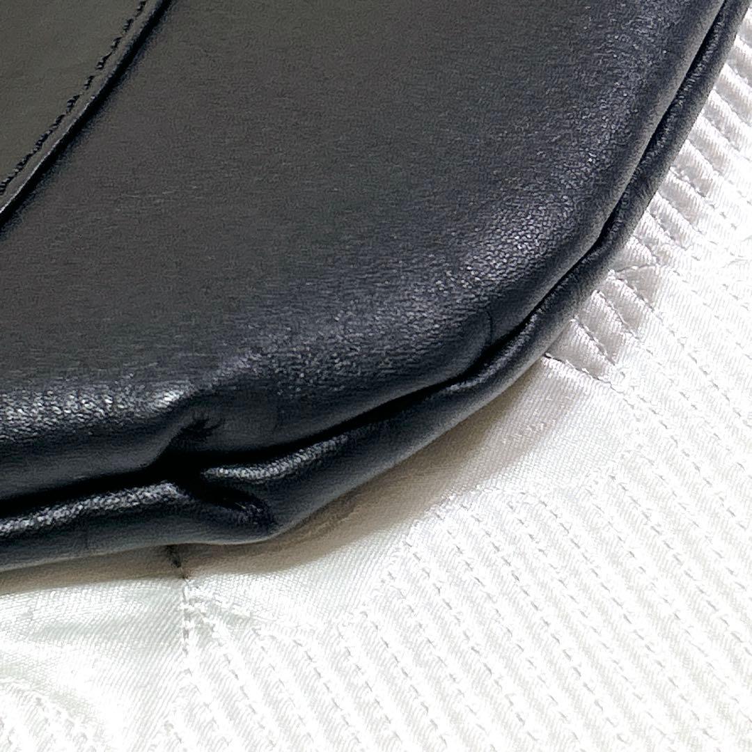 極美品❤︎イアパピヨネ レザー 結び目ハンドル ワンショルダーバッグ ブラック 革