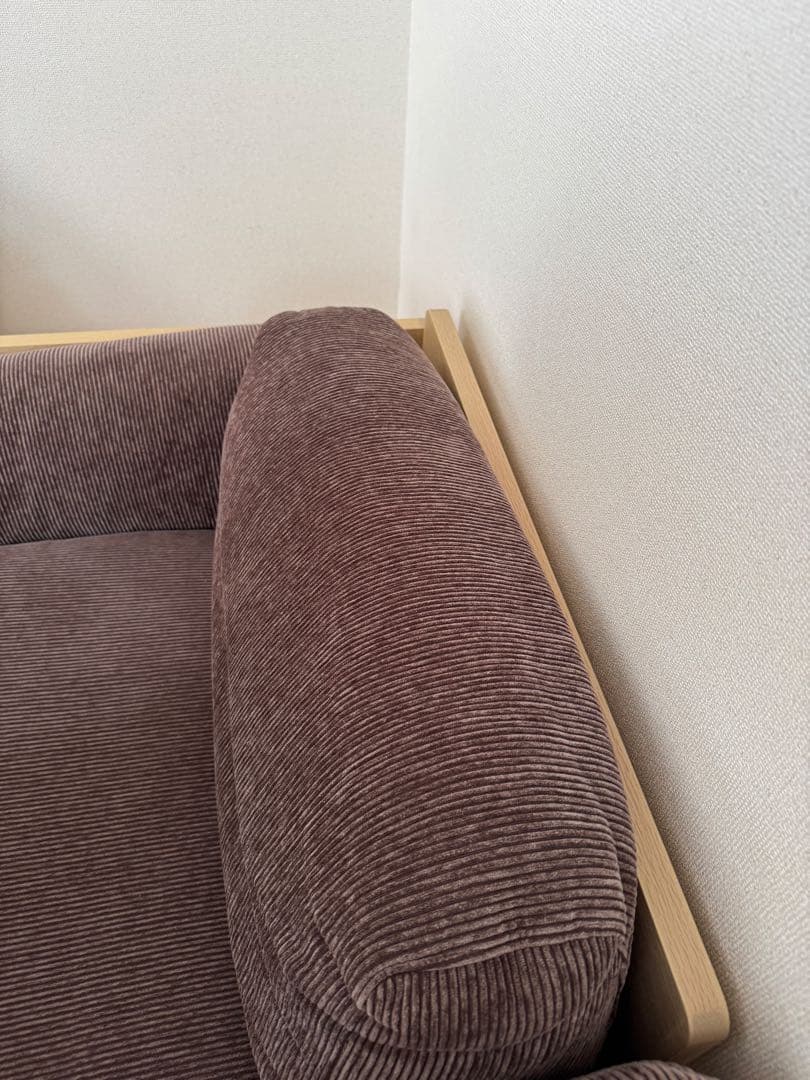 マスターウォール　ブラウン コーデュロイ 2人掛けソファ