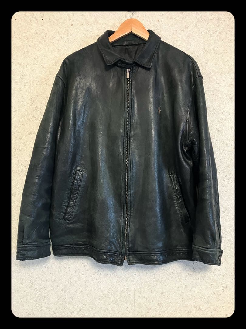 爆*場様 ★Ralph Lauren★leather jacket★Lサイズ相当