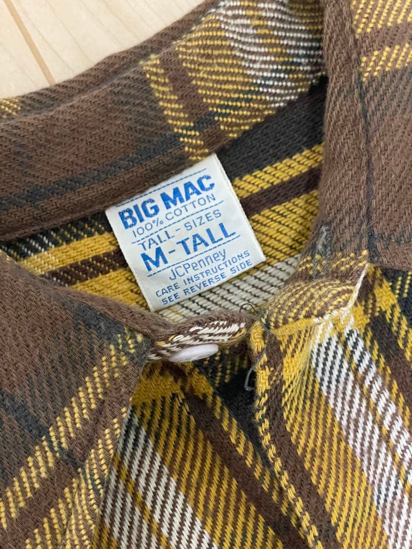 好配色 70s BIG MAC ビッグマック チェック ヘビー フランネルシャツ