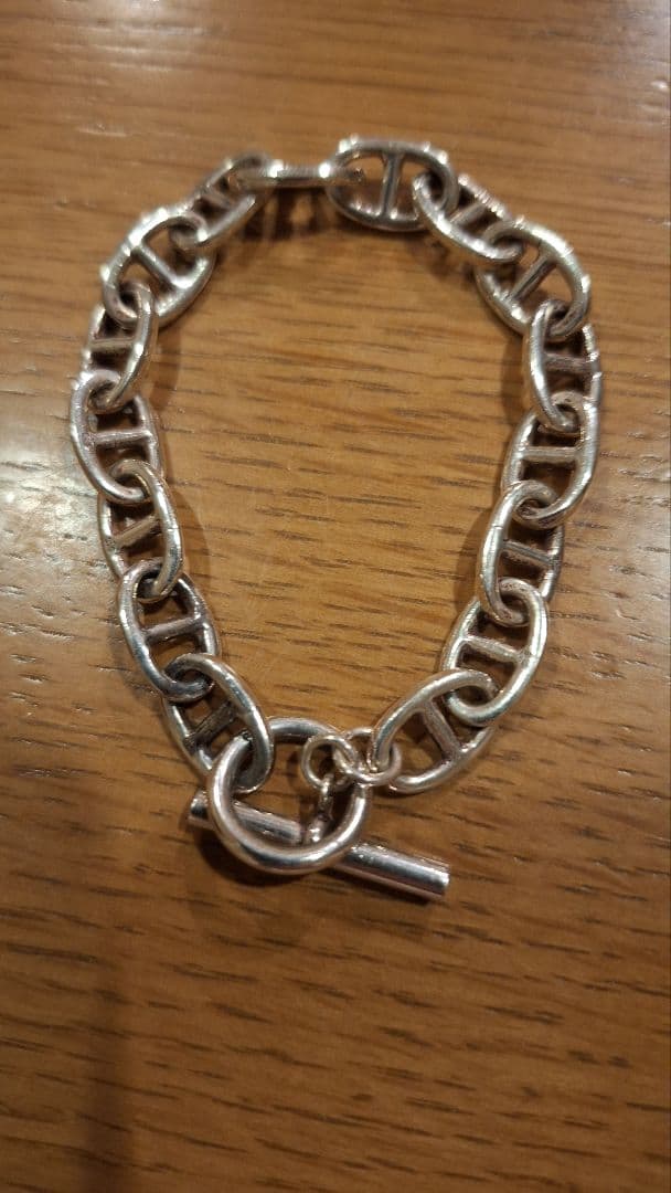 シェーヌダンクルタイプ　シルバーブレスレット、エルメスタイプ、