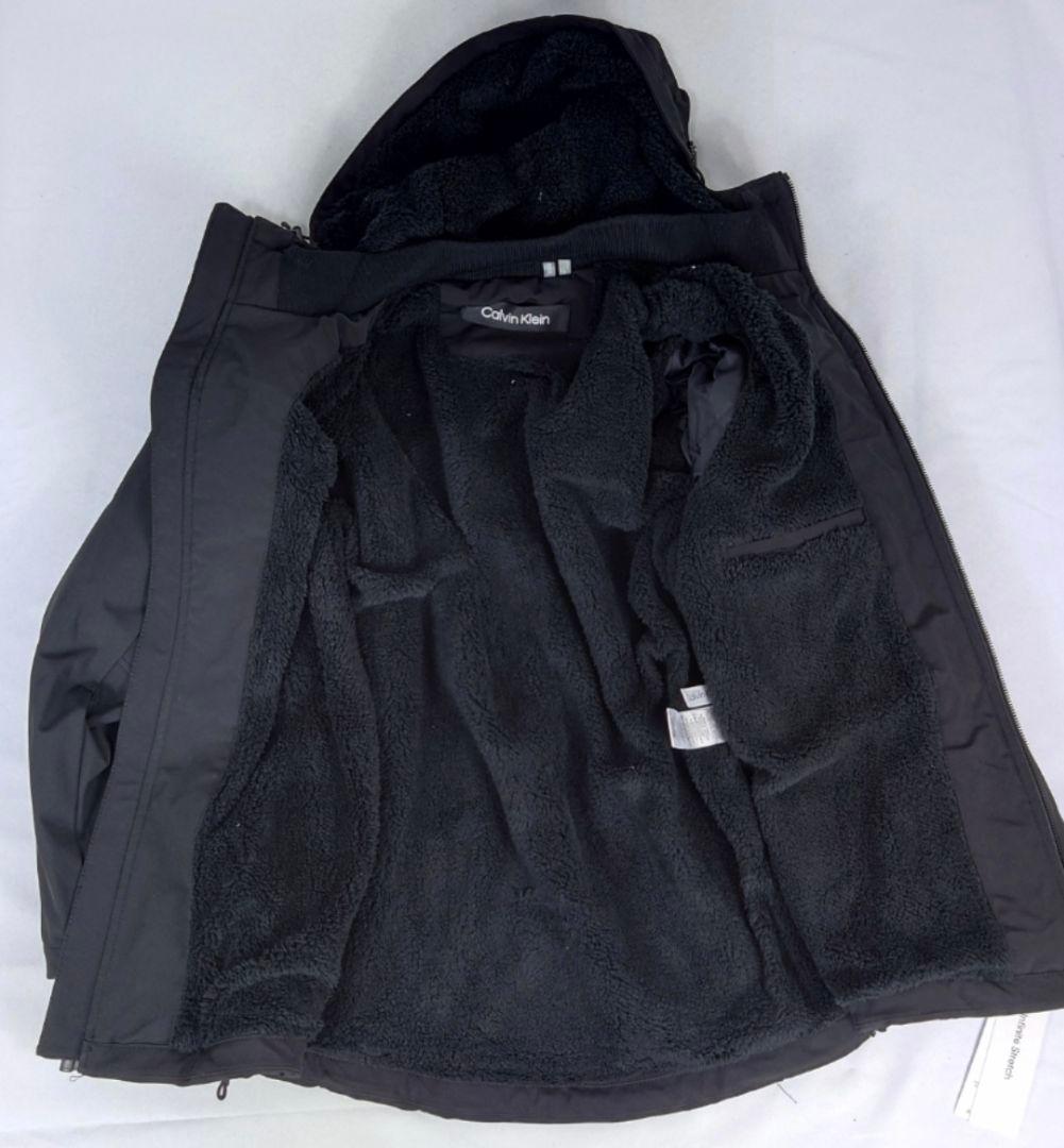 【M】  カルバンクライン フードジャケット 裏ボア/黒