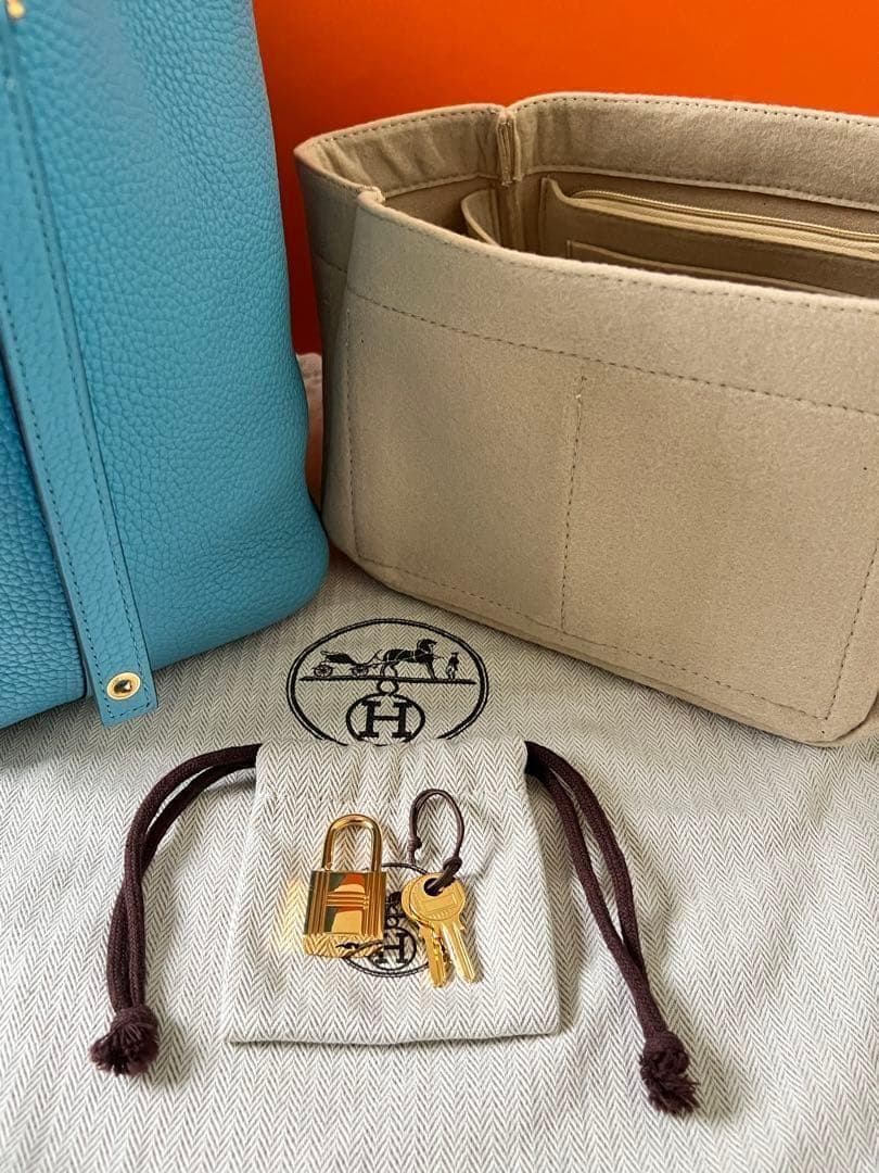 レアカラー★エルメス ピコタンロックMM ブルーノール Y刻印 ゴールド金具