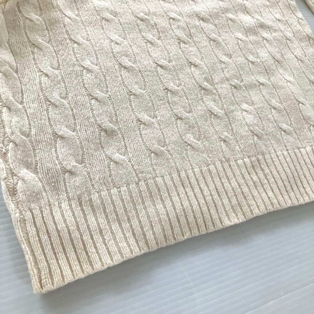 極美品　Polo Ralph Lauren ケーブルニット アイボリー　L