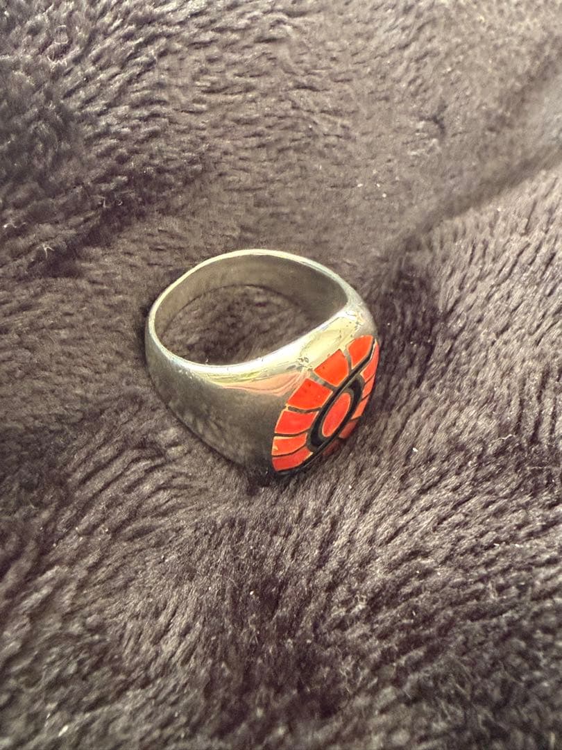 （W）超希少！美品✨SAAD サード インレイワークリングインディアンジュエリー