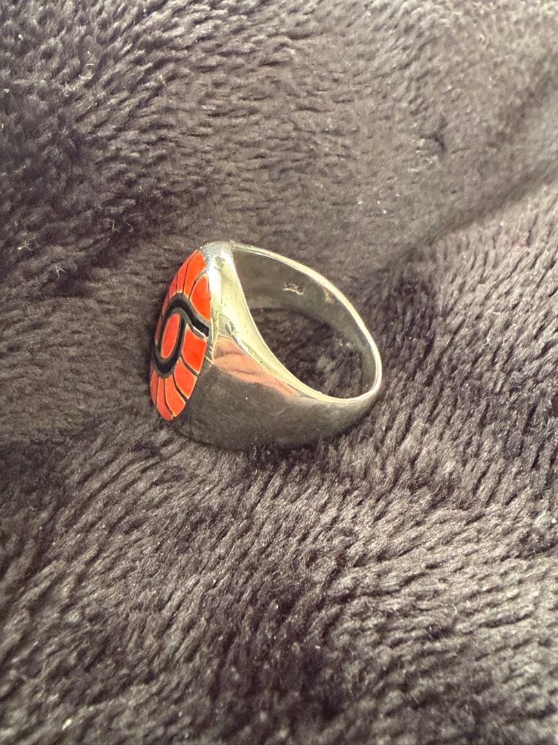 （W）超希少！美品✨SAAD サード インレイワークリングインディアンジュエリー