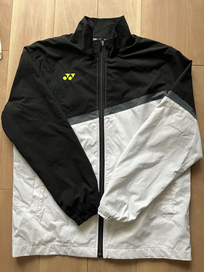 【YONEX】ウィンドブレーカー上下 ブラック/ホワイト M