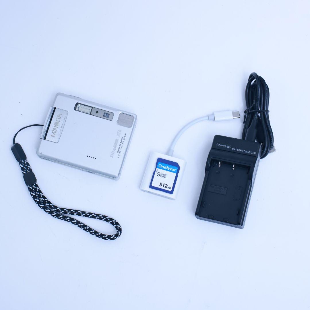 スマホ転送可 MINOLTA デジタルカメラ メモリーカード他付 コンデジ