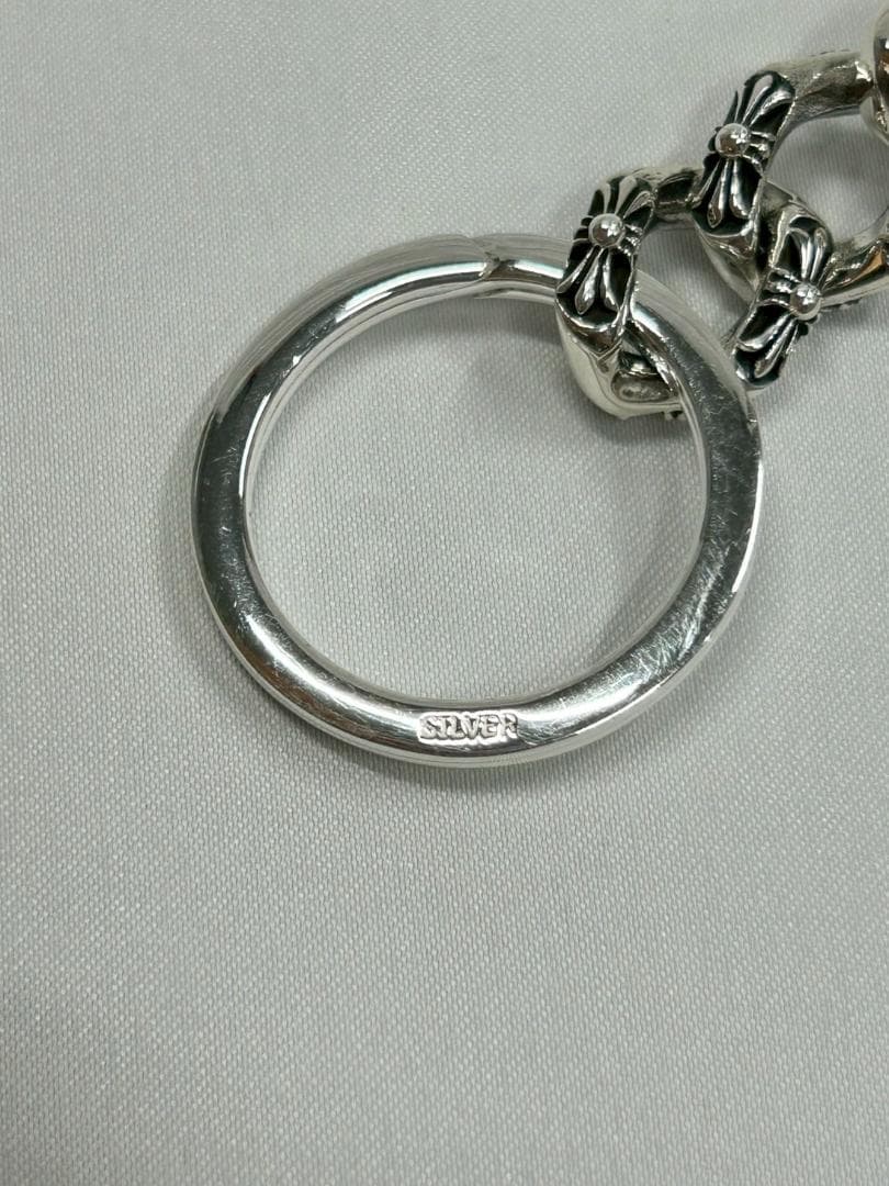 人気 キーリング クロム ブレスレット アクセサリー【匿名配送】ポーチクロス付