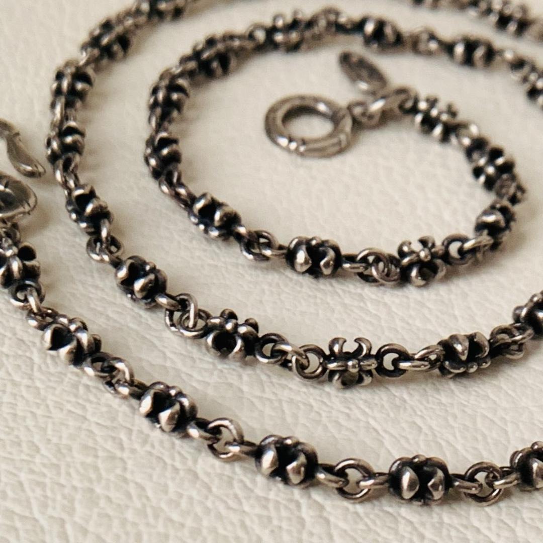 美品 ジャスティンデイビス 925 フレア ネックレス チェーン 男女兼用