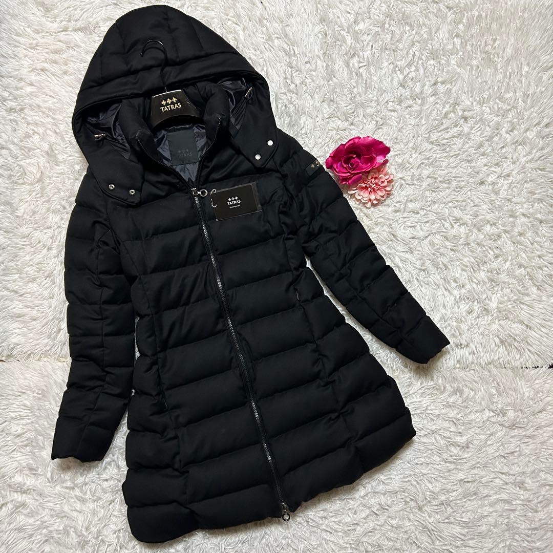 【人気】タトラス ダウンコート ロング フード ZEJA 黒　ブラック