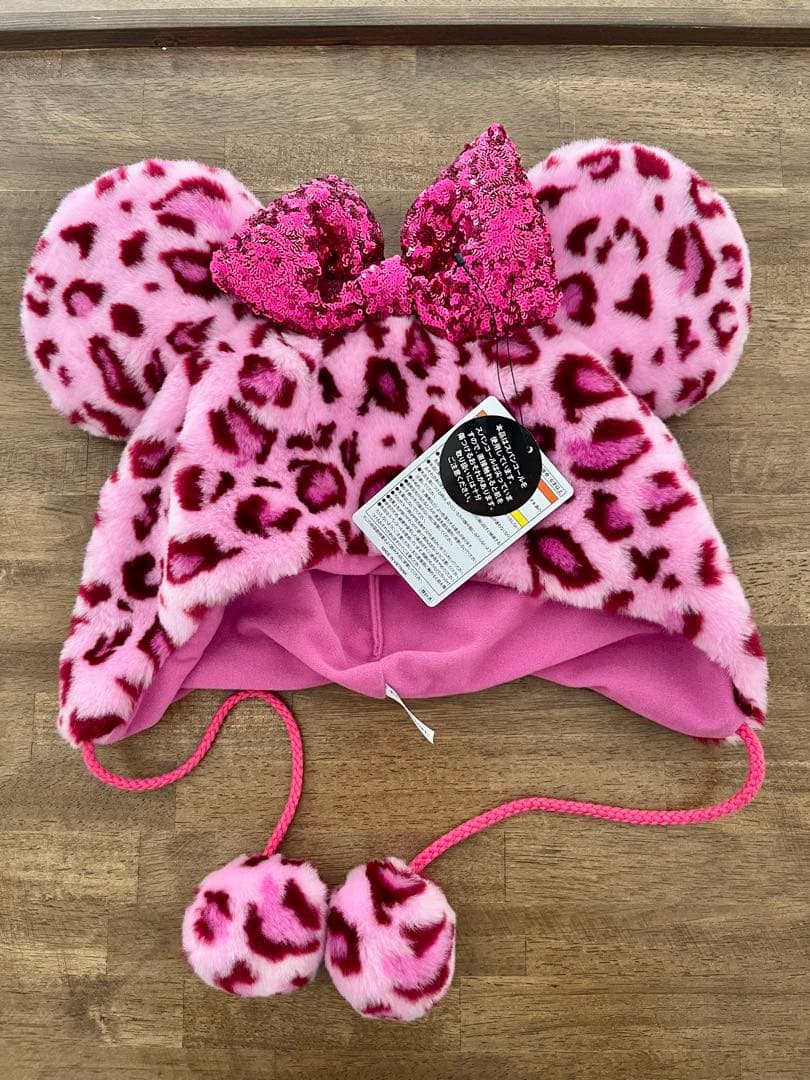 ★ディズニー ミニー ファンキャップピンク ヒョウ柄 レオパード