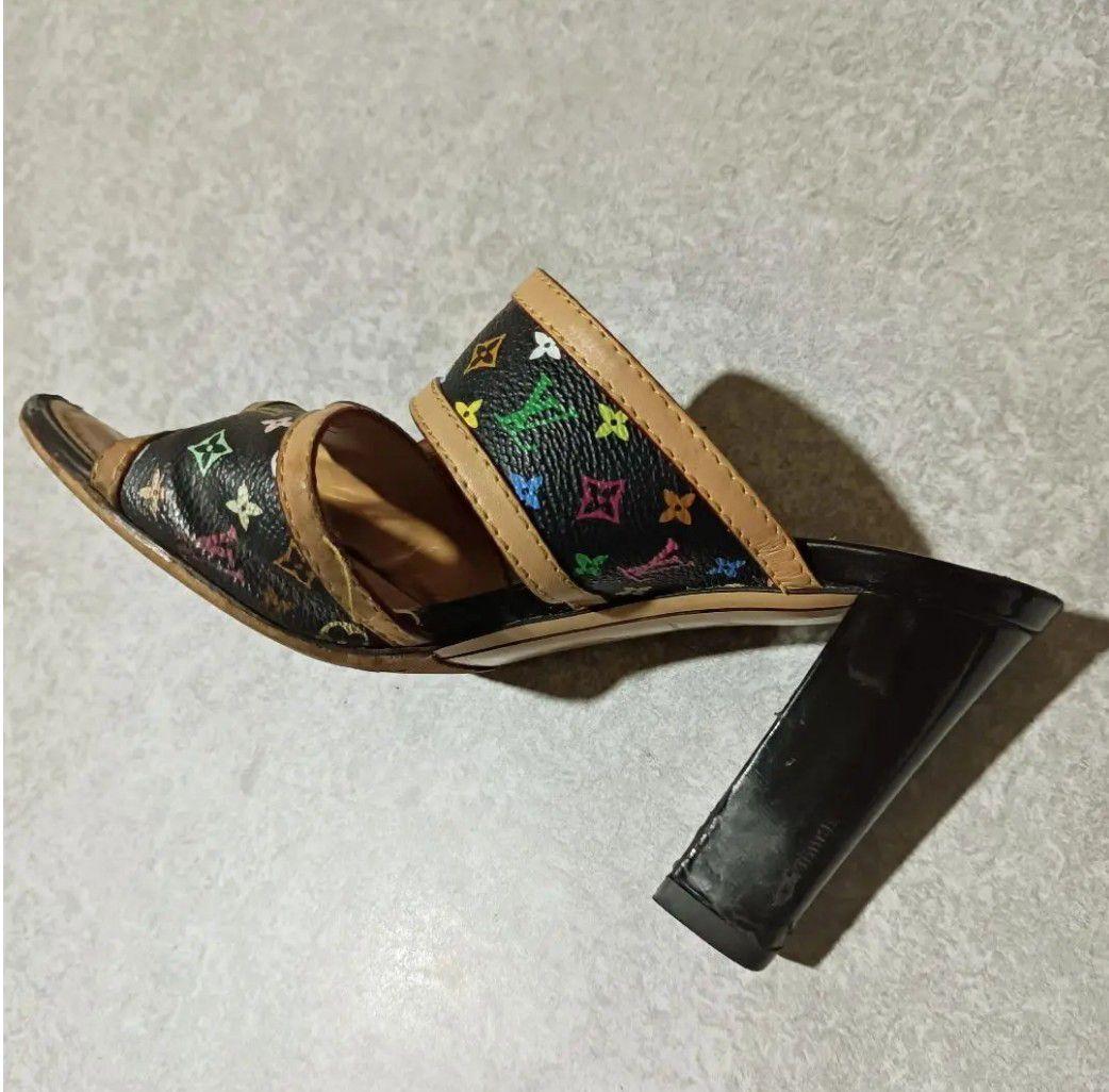 定価約28万 レア【LOUIS VUITTON ヴィトン】マルチカラー サンダル