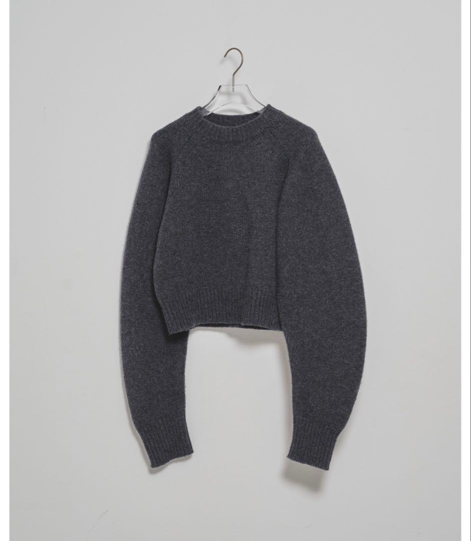 todayful Wool 100% Raglan Knit チャコールグレー