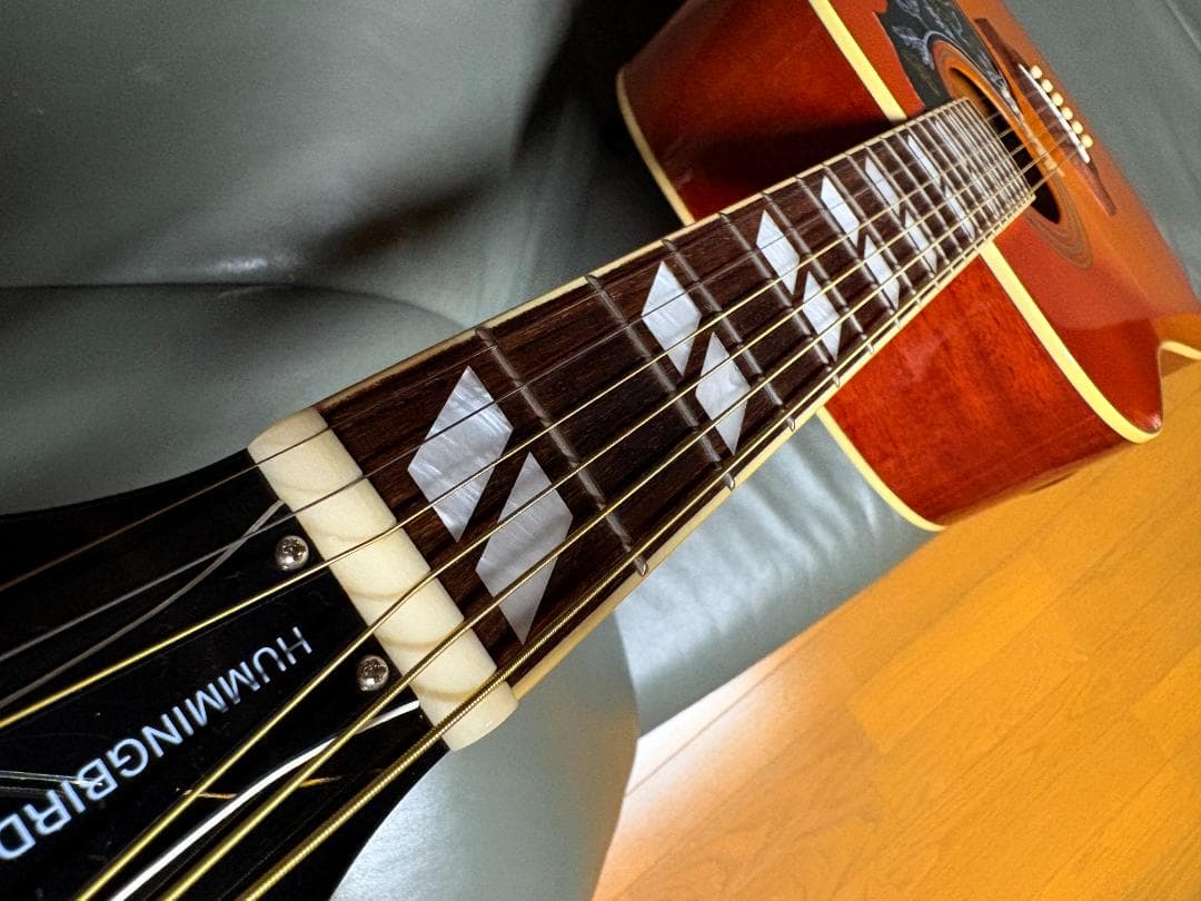 ★超極上単板トップ！エピフォン・ハミングバード プロ！超ジャキ激鳴・超美品★