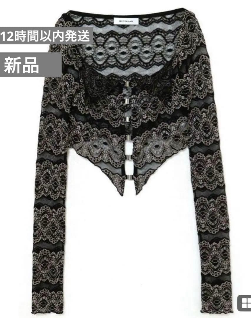 トップス melt the lady sheer hook butterfly tops