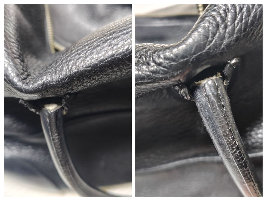 ganzo fico レザートートバッグ ブラック