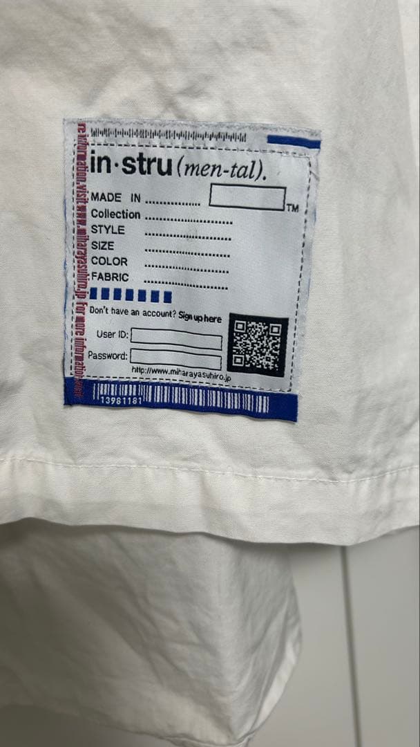 常田大希 着用Maison MIHARA YASUHIRO サイズ46 白シャツ