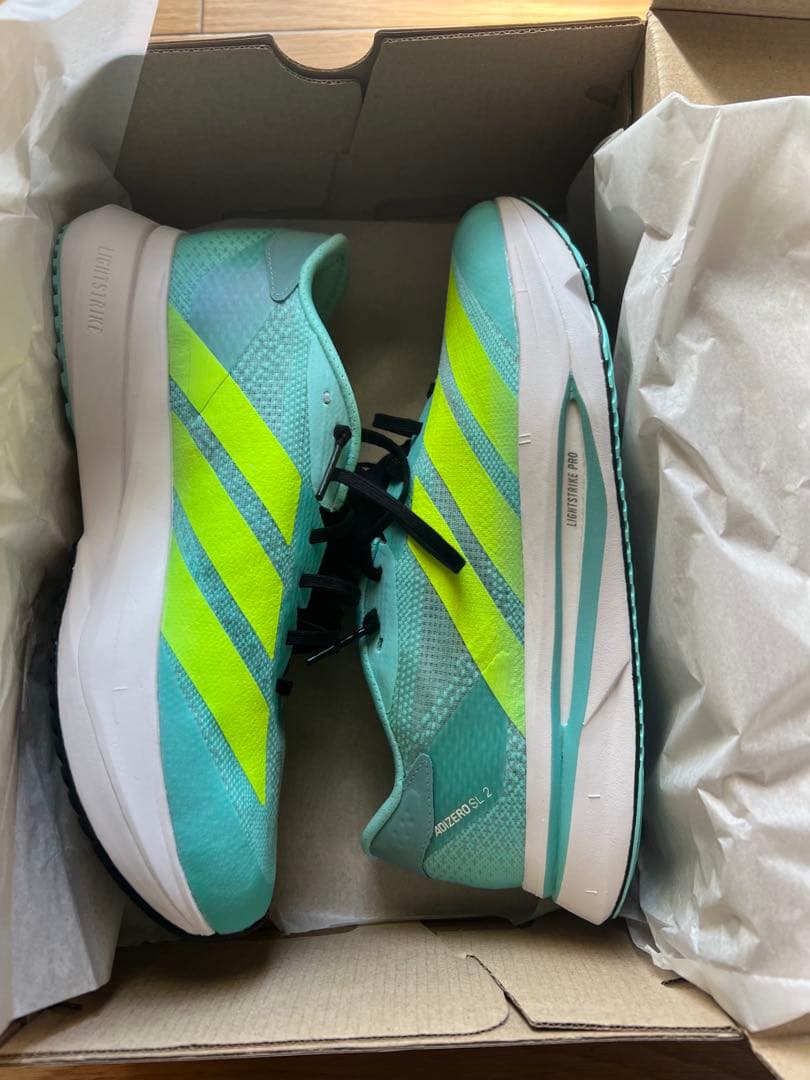 松*加様 adidas AdizeroSL2 26.0 アクアブルー/イエロー