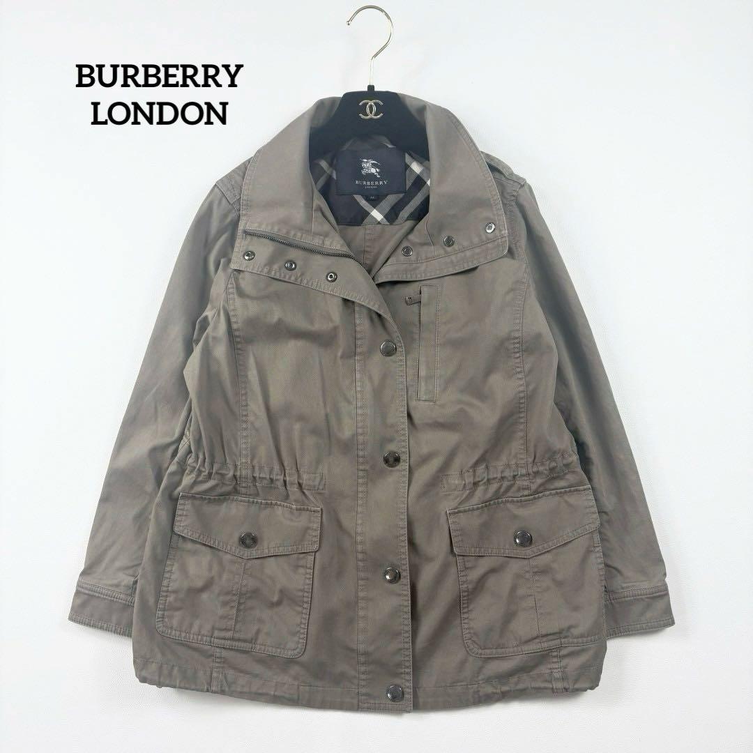バーバリー ロンドン コットン リネン スタンドカラー ジャケット ライトコート