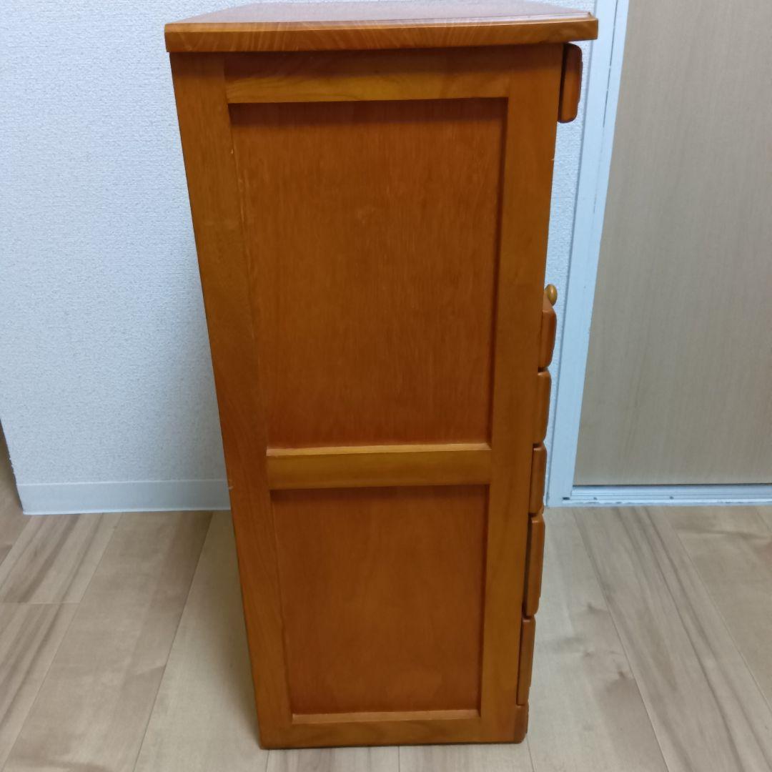 け*ん様 木製電話台　マルチFAXラック/リビングチェスト 　キャスター付