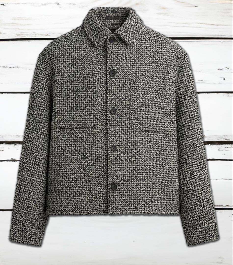 ZARA ザラ ポケット付きテクスチャードシャツジャケット 完売品　L