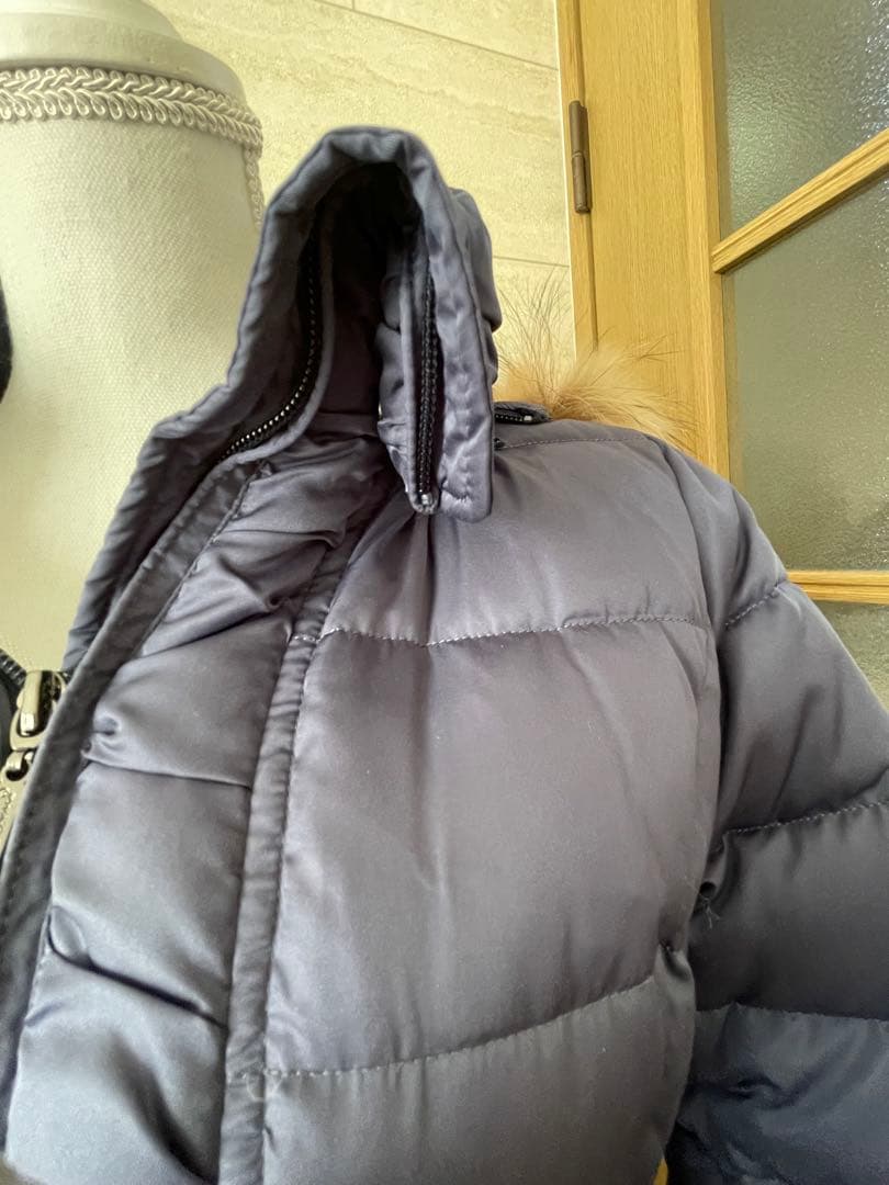 アミアンハウス ロングダウンコート ファー付きフード