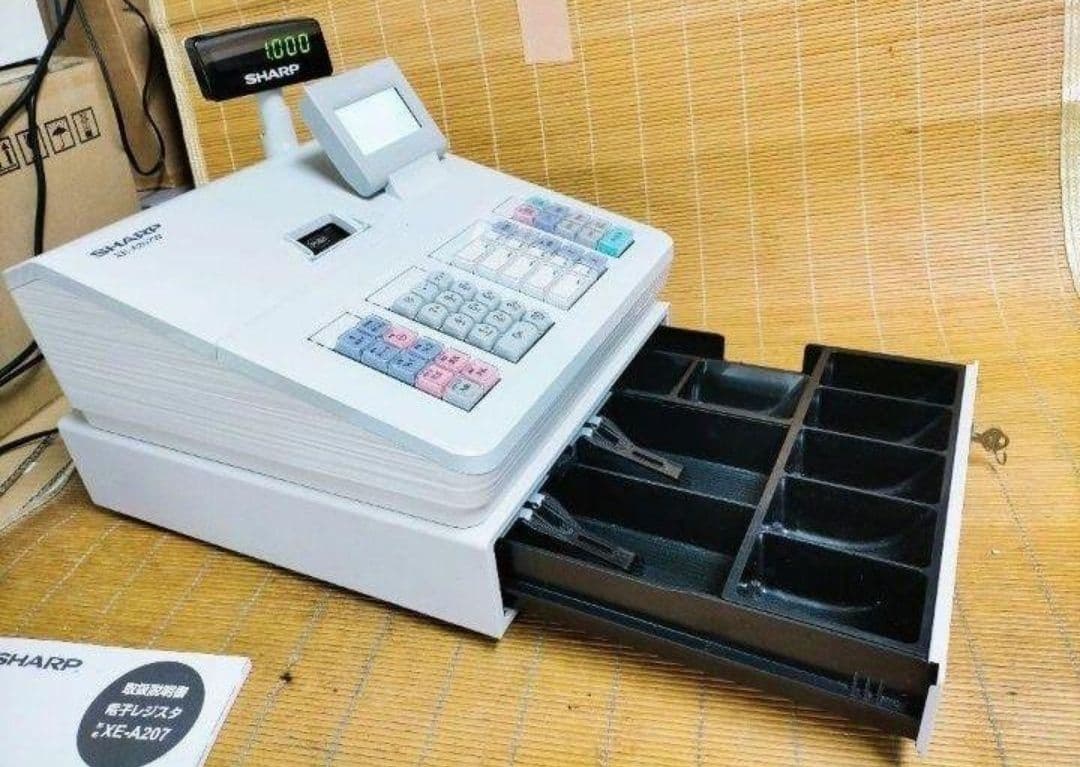 シャープレジスター　XE-A207w-wPC連携売上管理設定無料　555222