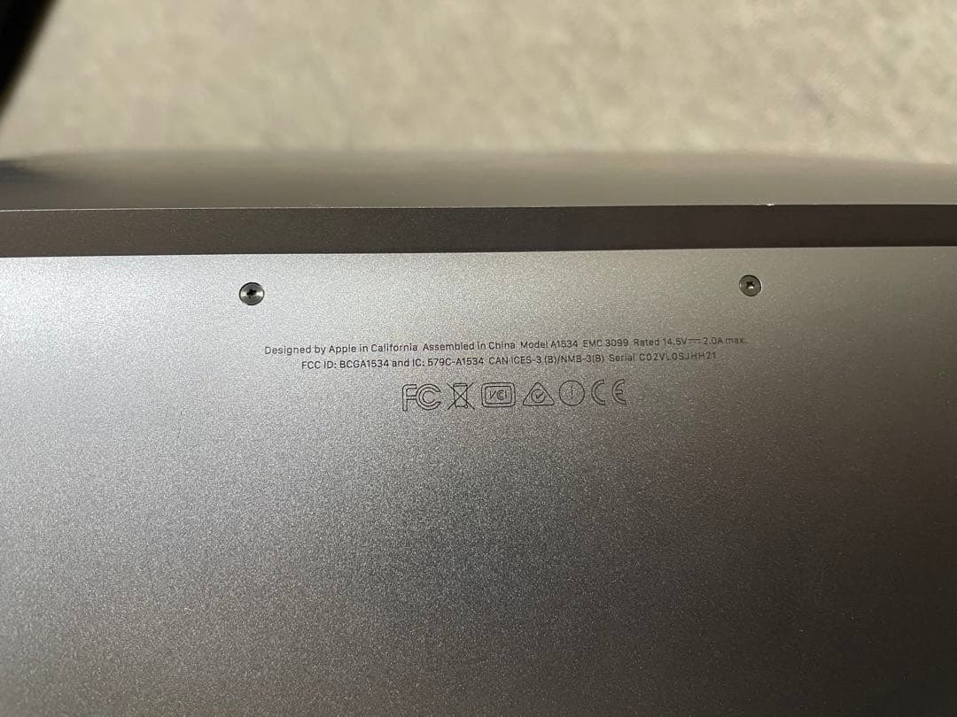 【ジャンク品】MacBook 2015 A1534 スペースグレー