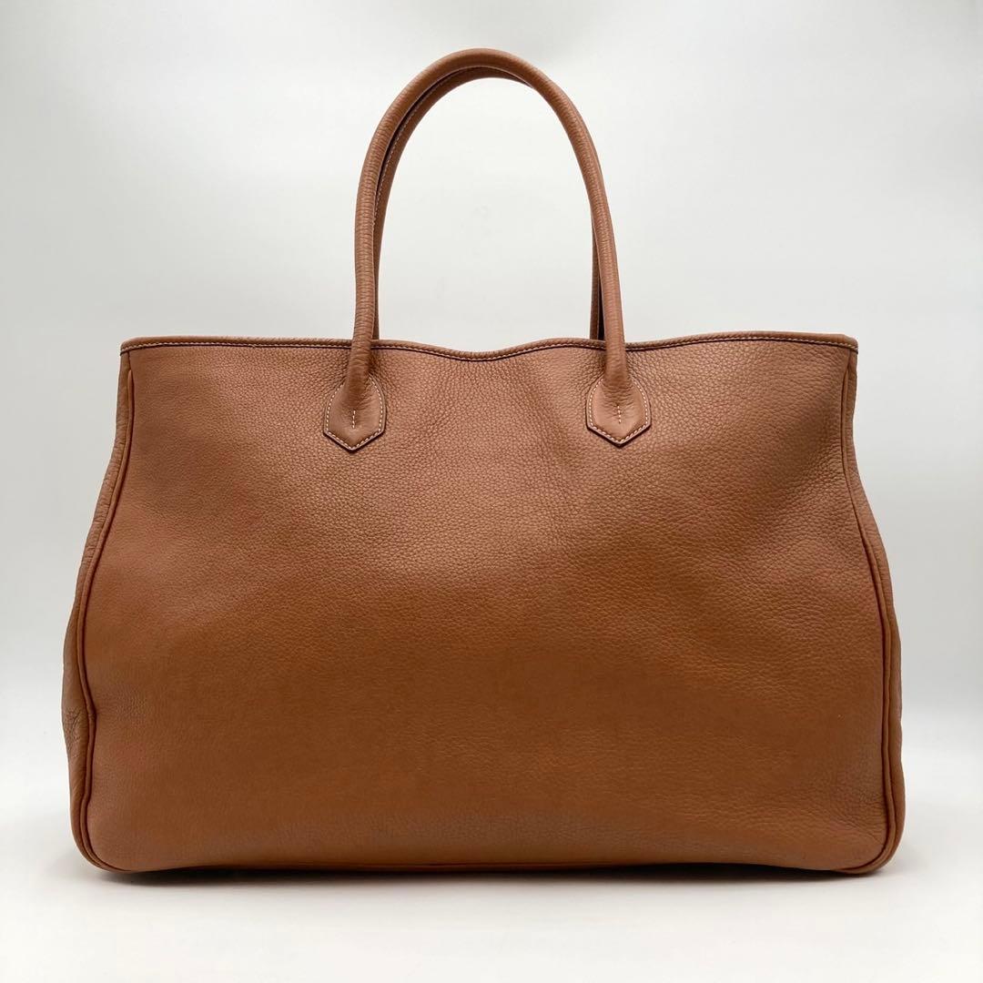 極美品✨ Cisei トートバッグ 茶色 レザー 大容量 ファスナー ビジネス