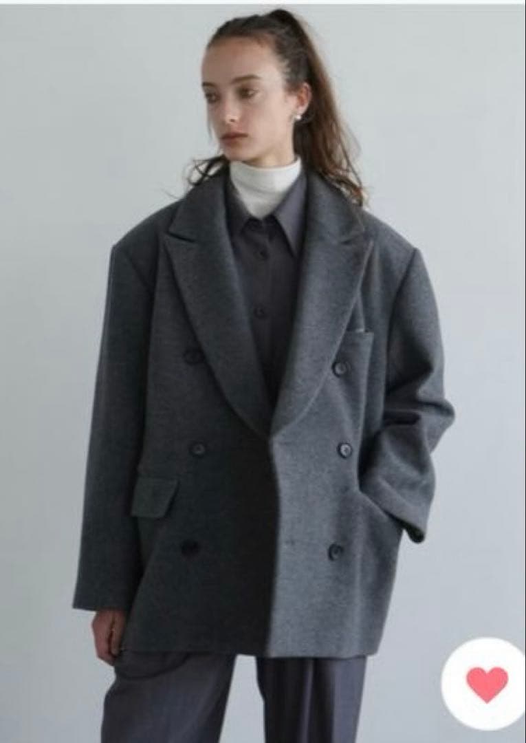 クラネ　OVER SHOULDER PEAKED LAPEL COAT 2