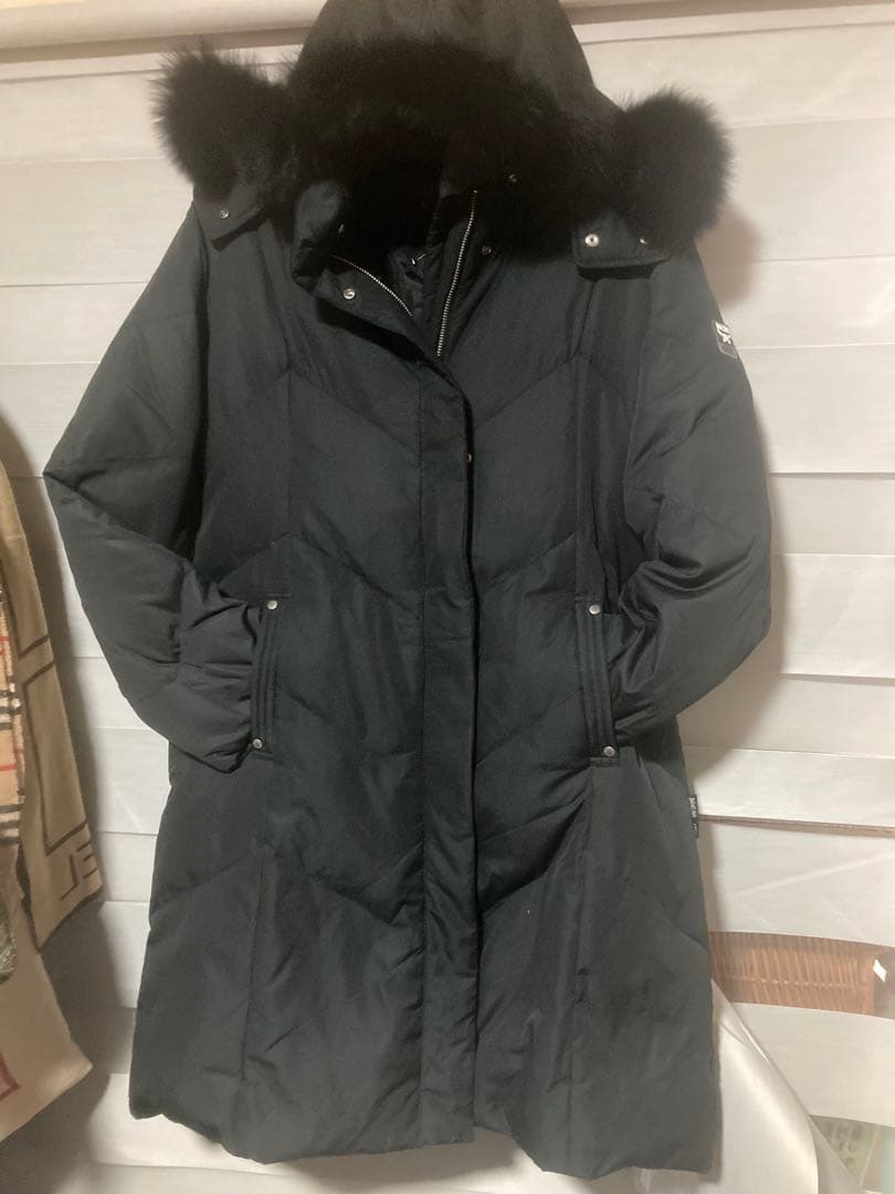 MCM ファー付きL ロングダウン80フェザー20コート　ジャケット