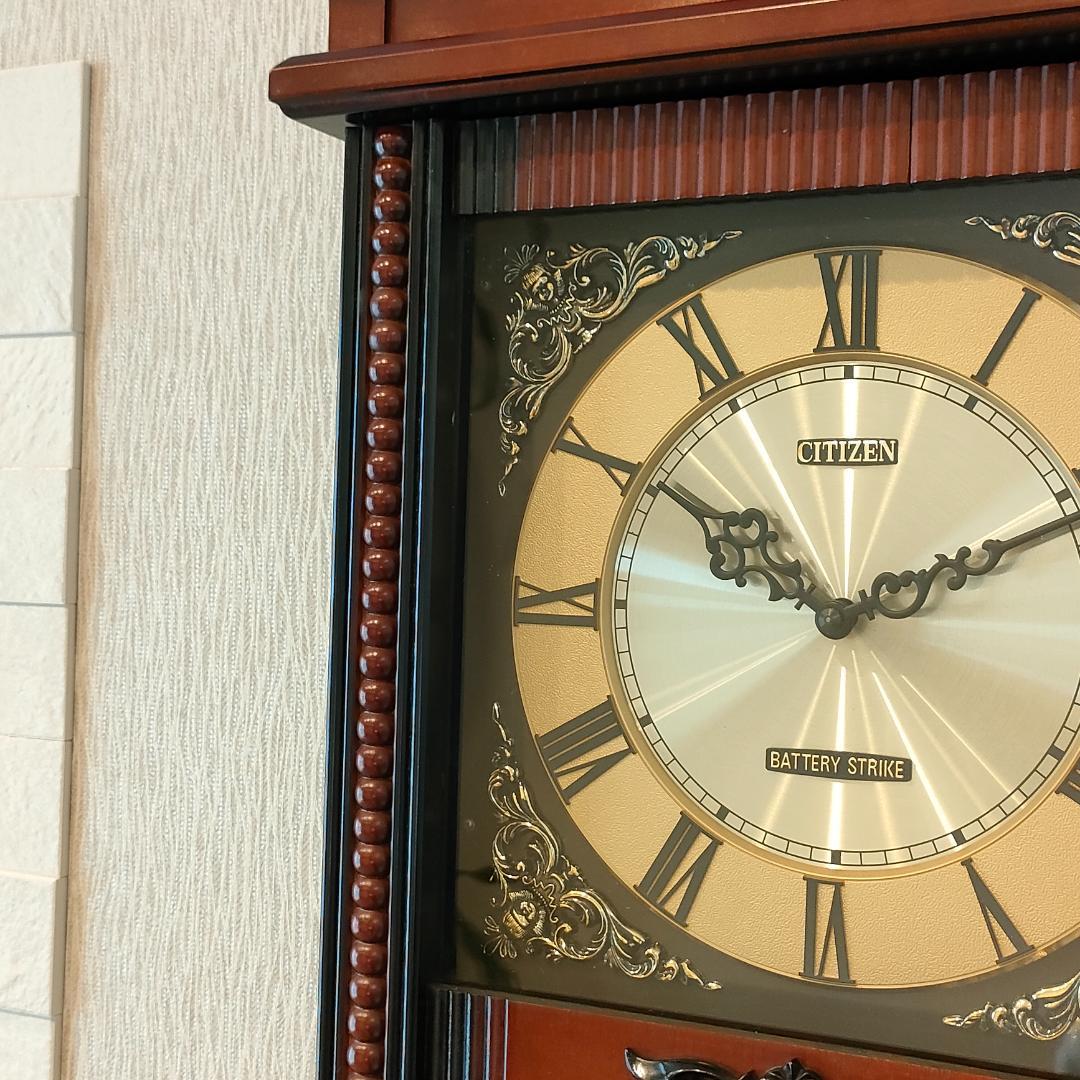 ビンテージCITIZEN　振り子時計　掛時計　柱時計　クラシック S5