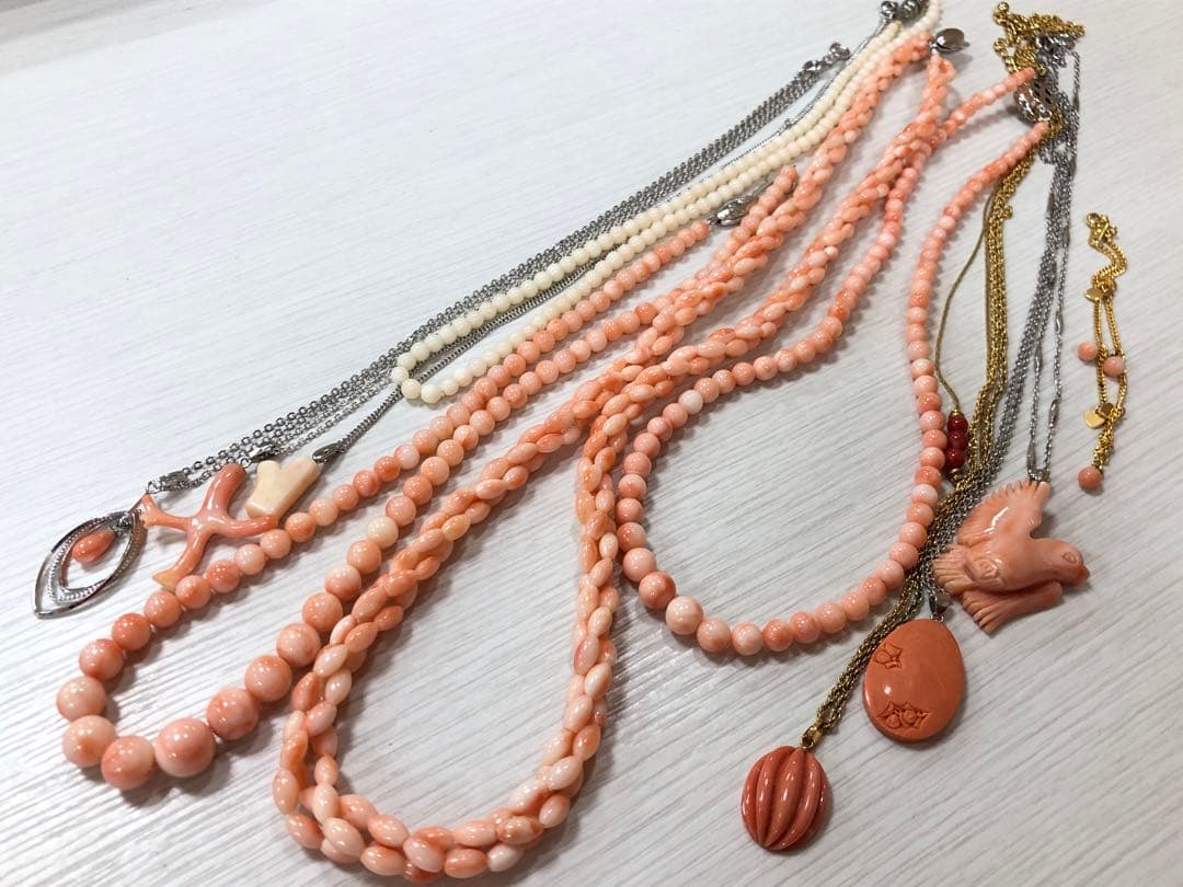 珊瑚アクセサリーなどまとめて26点