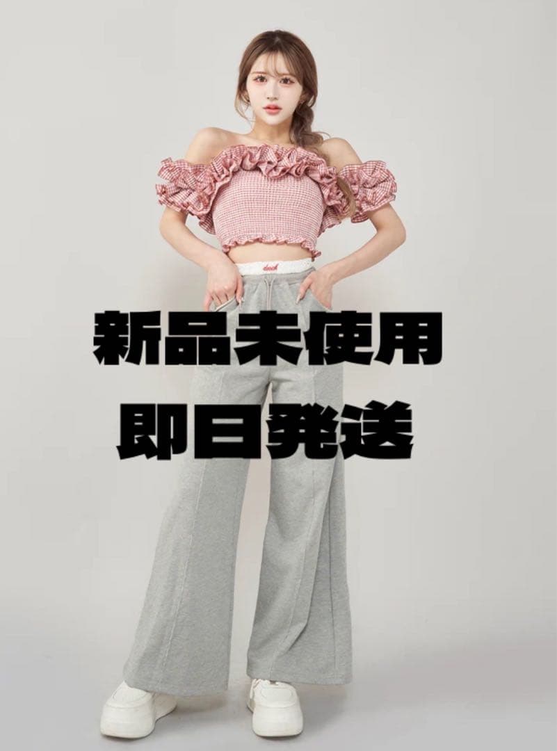 Darich♡新品ギンガムチェックオフショルトップス