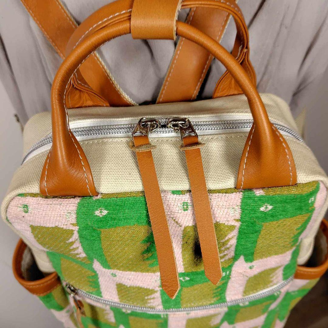 【専用】ミナペルホネン/サラブレッドマスタード/ボストン型トートリュック本革