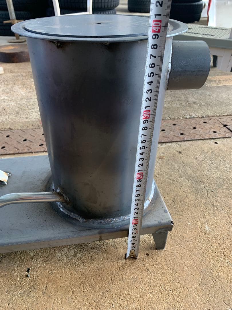 廃油ストーブ 煙突アダプタ付き80mm、100mm煙突使えます。オイルタンク